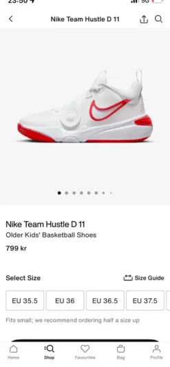 Tradera Nike Team Hustle D 11 - Vita Basketbollskor Storlek 36> Basket