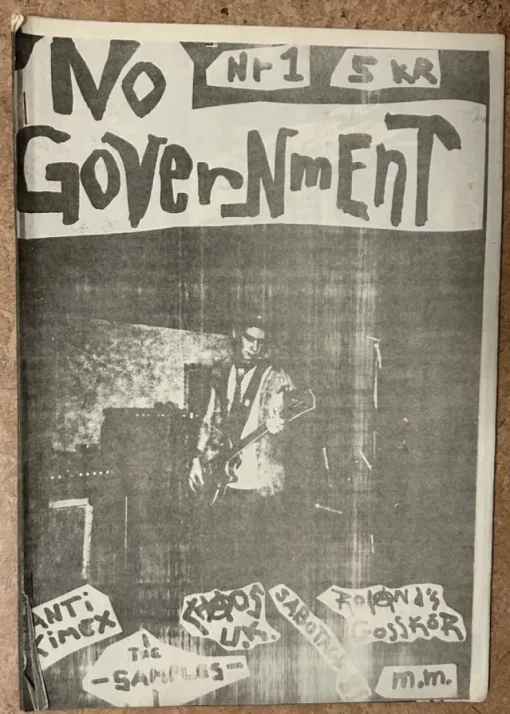Tradera No Government nr 1 - fanzine 1982| Musiktidsskrifter & Litteratur