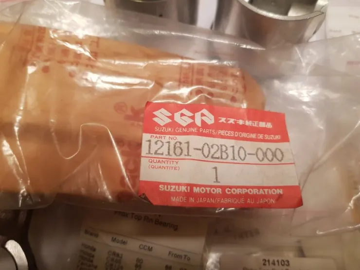 Tradera NOS Kolv bults lager 14 st. Stake Suzuki, Kolv Suzuki, Kawasaki| Motocross