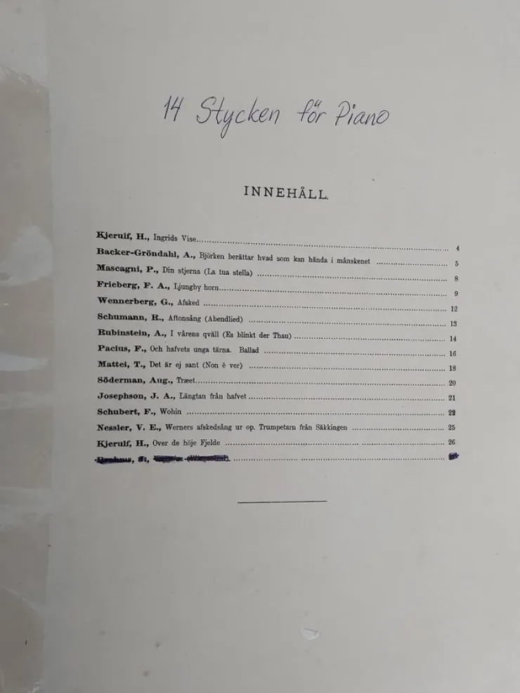 Tradera noter 14 stycken för piano 22x29,5 cm !| Noder Og Nodehæfter