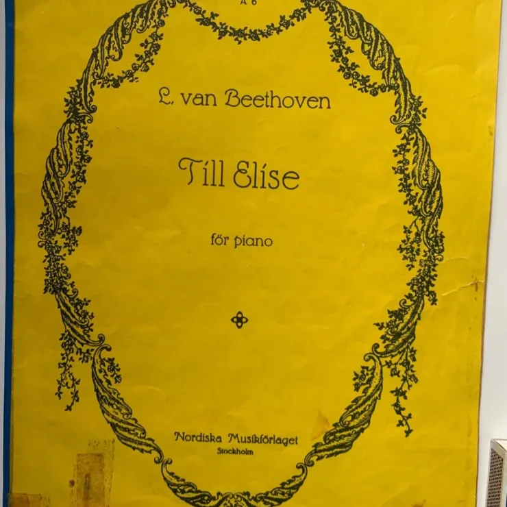 Tradera Noter - Till Elise för piano - Für Elise| Noder Og Nodehæfter