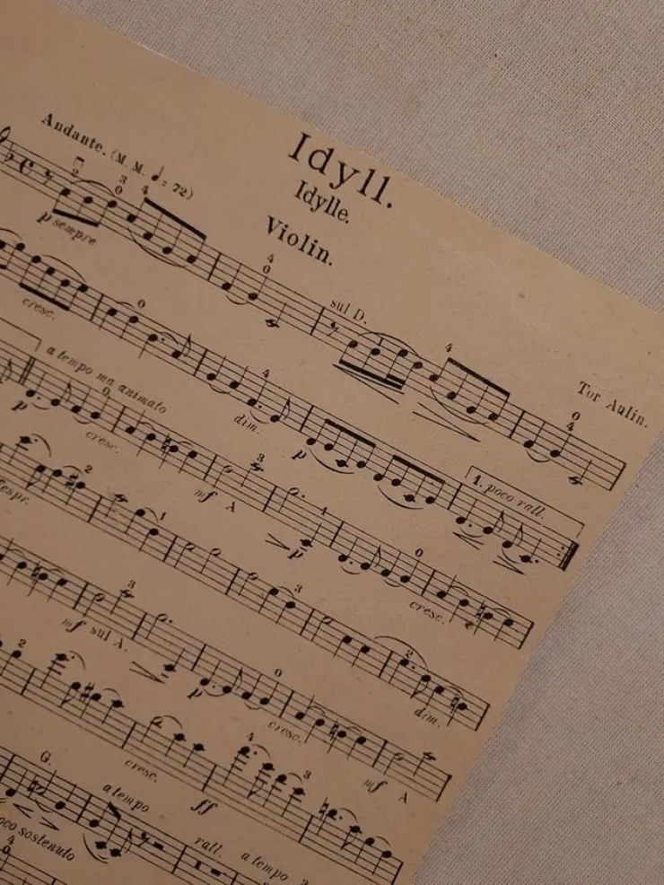 Tradera noter Violin IDYLL Tor Aulin 21x27,5 cm !| Noder Og Nodehæfter