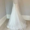 New NY! Brudslöja ivory/benvit 200 cm med kam klippt kant enkel tyll Bryllupstilbehør