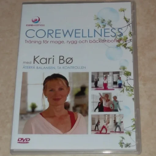 Tradera Ny COREWELLNESS dvd Träning för Mage Rygg & Bäckenbotten Kari Bo> Træning