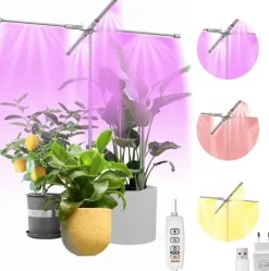 Tradera NY! Effektiv växtlampa med justerbar höjd och automatisk timer| Potter & Plantedyrknings-systemer