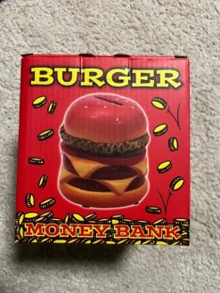 Tradera Ny Hamburgare Sparbössa Spargris, Hamburger Money Bank> Sparebøsser