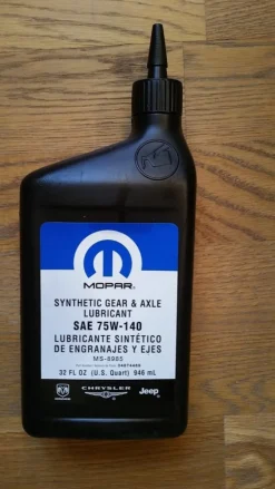 Tradera Ny! Mopar Olja 75W-140 Synthetic Gear & Axle 68218657AB Chrysler / Dodge / Jeep| Service & Reparation