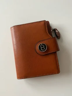 Shop Ny plånbok 16 kreditkortsfack, myntfack, brunt läder Tegnebøger