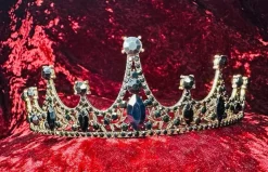 Tradera Ny svart tiara med gnistrande svarta stenar Burlesque Gala Bal Fest Maskerad> Hårsmykker & Diademer