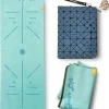 Tradera NY Yogamatta XL * Halkfri vikbar tvättbar Matta för Yoga Pilates av naturgummi> Yoga