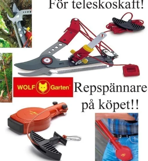 Tradera NYA! Vinklingsbar Stångsax & Repspännare WOLF-Garten Click multi-star RR-VM ZS-M| Haveredskaber