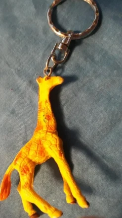 Tradera nyckelring GIRAFF plast ca 4x6,5 cm> Nøgleringe