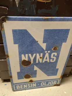Tradera Nynäs bensin-oljor skylt| Bensinia