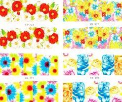 Tradera NYTT! 4 ARK Nageldekorationer / 3D Water Transfer Nail Art Stickers 321-324> Manicure, Hånd- & Fodpleje