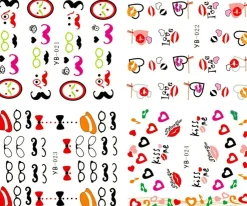 Tradera NYTT! 4 ARK Nageldekorationer / 3D Water Transfer Nail Art Stickers 021-024> Manicure, Hånd- & Fodpleje