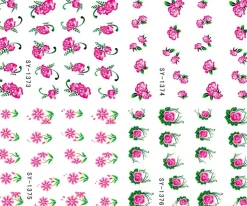 Tradera NYTT! 4 ARK Nageldekorationer / 3D Water Transfer Nail Art Stickers 1373-1376> Manicure, Hånd- & Fodpleje