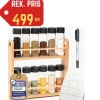 Tradera NYTT Eleganta Bokträ Kryddhylla •12x105ml Glasburkar •Två Våningar •Nypris 499kr| Kaffe & Te