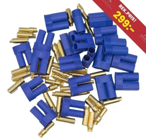 Online NYTT LinsyRC 10 set EC5 batterikontakter | 5 mm 5 mm | RC Lipo | Radiostyret