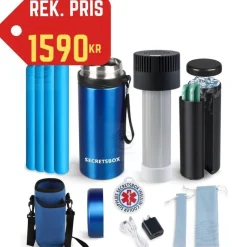 Online NYTT SecretBox Medicinkylare • Bärbar • 900ml •USB och Gel-Kylsystem• För resor Hjælpemidler