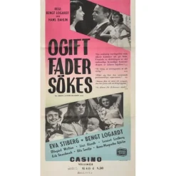 Tradera Ogift fader sökes (D3031)> Plakater