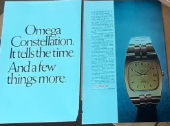 Tradera Omega Constellatiom dubbelsidig USA tidnings annons från 1979> Andet Urrelateret