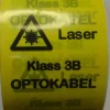 Fashion Optokabel tejp Gul/Svart 65m/rulle Märk, OPTOKABEL Laser Klass 3B Andre Byggevarer