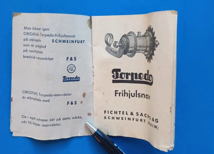 Tradera Original Torpedo Frihjulsnav Manual> Cykel