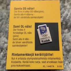 Tradera OS i Lillehammer 1994 - OS-nål / pin - Kodak> Olympia
