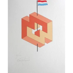 Tradera Oscar Reutersvärd- europeisk omöjlig figur - Luxemburg!| Grafik & Tegninger
