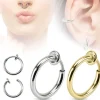 Tradera 2-pack Clip-on Näsring Fake Piercing Näsa Septum guld och silver> Piercinger