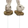 Tradera 2-pack Kanin Dekoration/blomsterpinnar| Havedekorationer