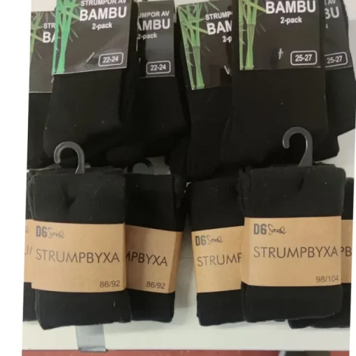 Outlet Paket med bambustrumpor och strumpbyxor - Svart Varepartier