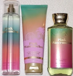 Tradera PINK WATERMELON Bath & Body Works Cream 226g Shower Gel 295ml & Mist 236ml USA> Hudpleje