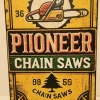 Tradera Pioneer Motorsåg plåtskylt> Skilte
