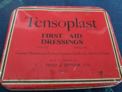 Tradera Plåtburk ask Tensoplast H 1,5 cm !> Metalemballage