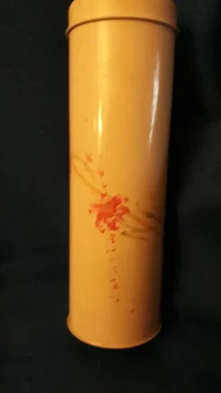 Tradera plåtburk Vit D9,5 cm H27,5 cm !> Metalemballage