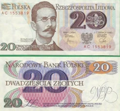 Tradera Poland 20 Zlotych 1982 P-149 UNC| Sedler