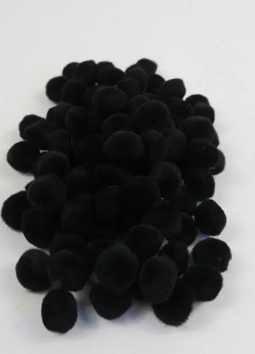 Tradera PomPoms svarta 10mm| Scrapbøger