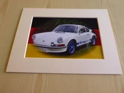 Tradera Porsche 911 Carrera RS Coupe konstfotografi med passepartout> Mobilia