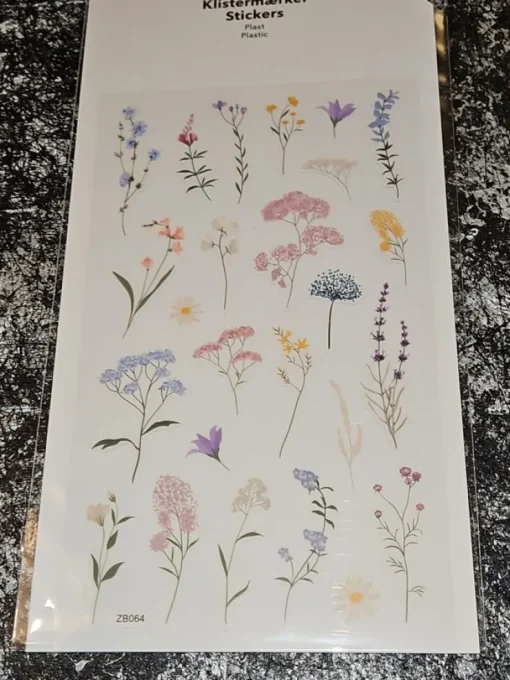 Tradera Pressade blombilder klistermärken| Scrapbøger