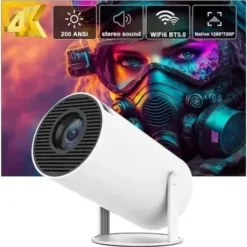 Tradera Projektor 4k Android 11 Dual Wifi6 200 Bt5.0 1080p 1280*720p Vit| Projektorer