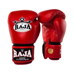 Tradera RAJA: Boxningshandskar Röd i äkta skinn - 10oz> Boksning