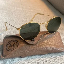 Outlet Ray-Ban Round Metal Gold Solbriller