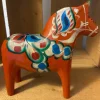 Tradera Röd Dalahäst 16 cm hög| Dalarheste