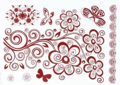 Tradera RÖD Engångs Tatuering / RED Temporary Tattoo| Tatovering