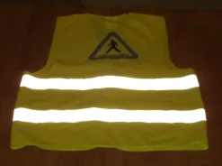 Tradera Reflexväst Säkerhetsväst Gul Text stavgångare i varningstriangel reflex Strl XL> Øvrigt Sport & Fritid
