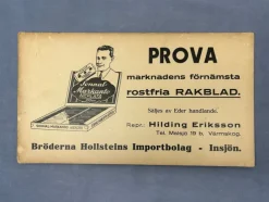 Tradera Reklam för rakblad från 1950-talet Sonnal-Markanto| Barbering