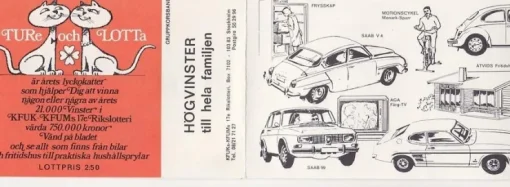 Tradera Reklamfolder. KFUM:s Rikslotteri 1970> Lotterier & Lodsedler