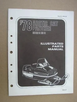 Tradera Reservdelskatalog Snöskoter ARCTIC CAT Panther 1978| Snescootere