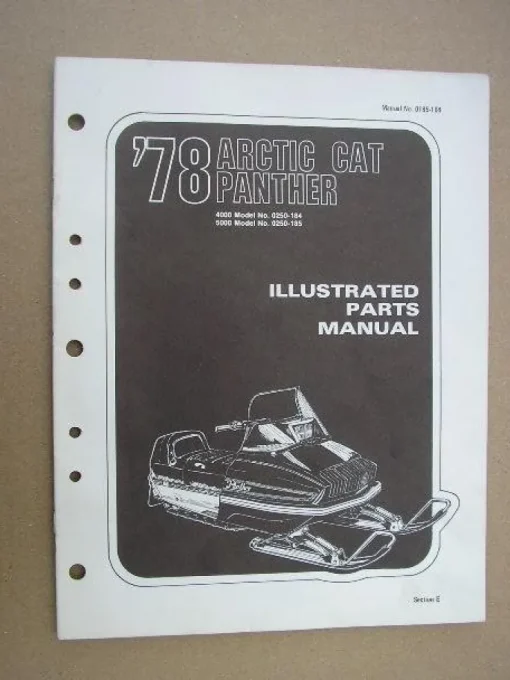Tradera Reservdelskatalog Snöskoter ARCTIC CAT Panther 1978| Snescootere